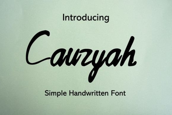 Cauzyah: A Handwritten Typeface for Elegant Brand Identity