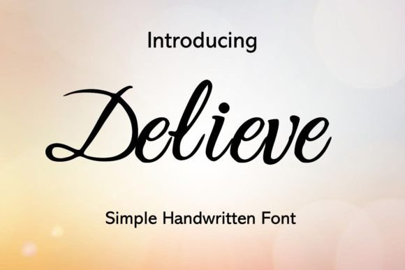 Delieve: Elevate Your Brand Identity with a Handwritten Script Font