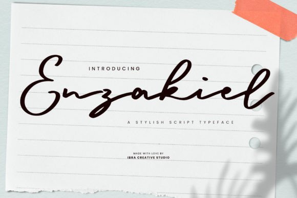 Enzakiel: A Sophisticated Script Typeface for Elegant Craft Projects
