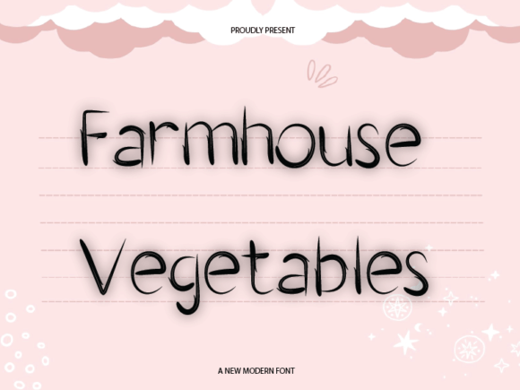 Farmhouse Vegetables: A Sweet Sans-Serif Typeface for Handmade Goods