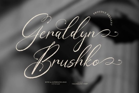 Geraldyn Brushko: A Modern Script Font for Elegant Campaign Design