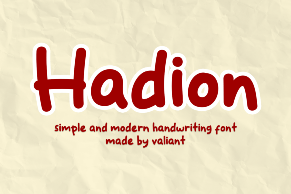 Hadion: A Modern Handwritten Typeface for Editorial Design