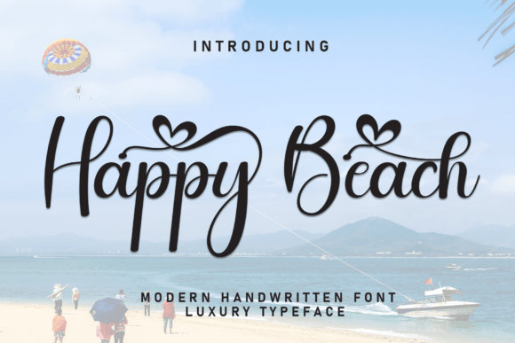 Happy Beach Font Review: A Handwritten Display Typeface for Warm Branding